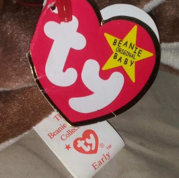 Rare vintage Ty Beanie Babies Early Bird  errors  swing tag 1997 tush tag 1998 - Picture 6 of 6